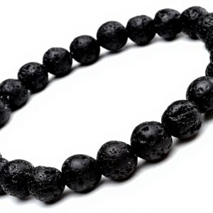 Bracelet Jovivi pierres naturelles 8mm guérison Lava Stone