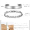 Bracelet argent homme Jovivi acier inoxydable chaîne cubain