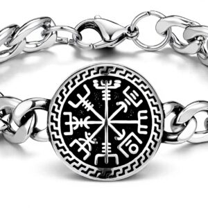 Bracelet viking homme argent acier inoxydable JOVIVI