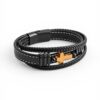 Bracelet homme Jovivi cuir tressé œil de tigre cadeau papa