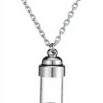 Pendentif urne funéraire Jovivi acier inoxydable acrylique