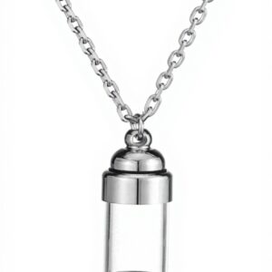 Pendentif urne funéraire Jovivi acier inoxydable acrylique