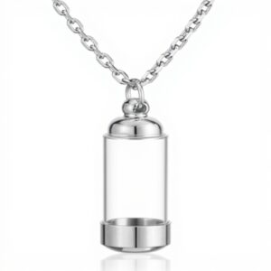 Collier funéraire Jovivi urne acrylique acier inoxydable