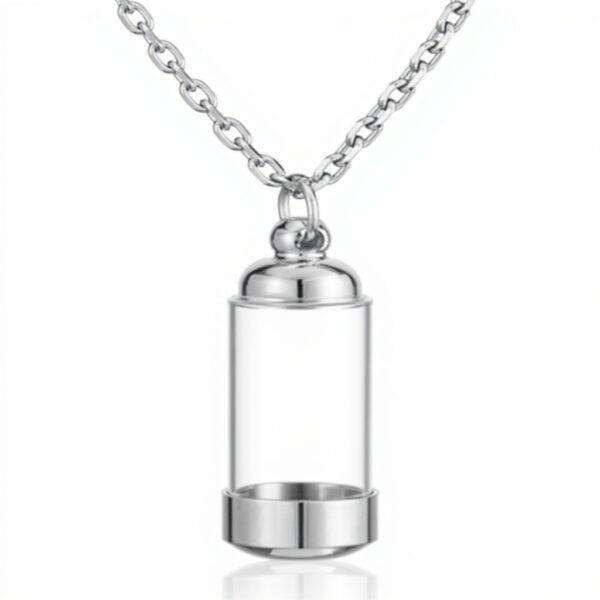 Collier funéraire Jovivi urne acrylique acier inoxydable