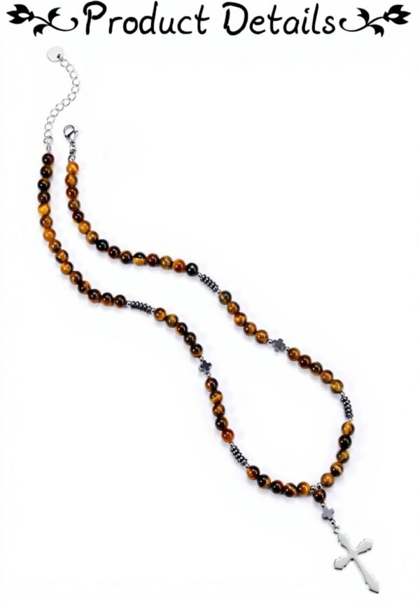 Collier Oeil de Tigre Jovivi Pierre Naturelle Protection