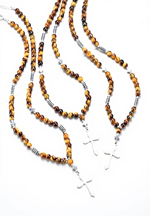 Collier Oeil de Tigre Jovivi Pierre Naturelle Protection