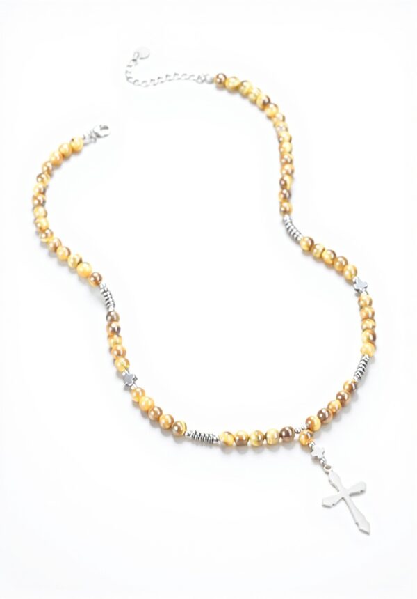 Collier Oeil de Tigre Jovivi Pierre Naturelle Protection