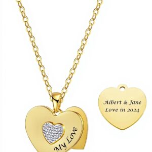 Collier personnalisé Jovivi gravure nom dates naissance