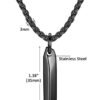 Collier homme Jovivi acier inoxydable pendentif hexagonal-5