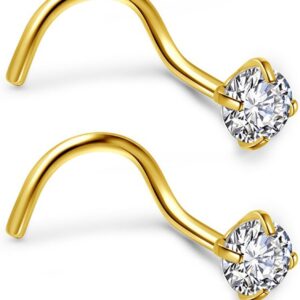 Anneau piercing nez Jovivi acier zircone cubique sans-0