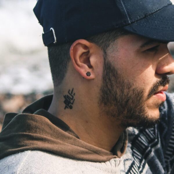 Boucles d'oreilles homme JOVIVI acier inoxydable noir punk-1