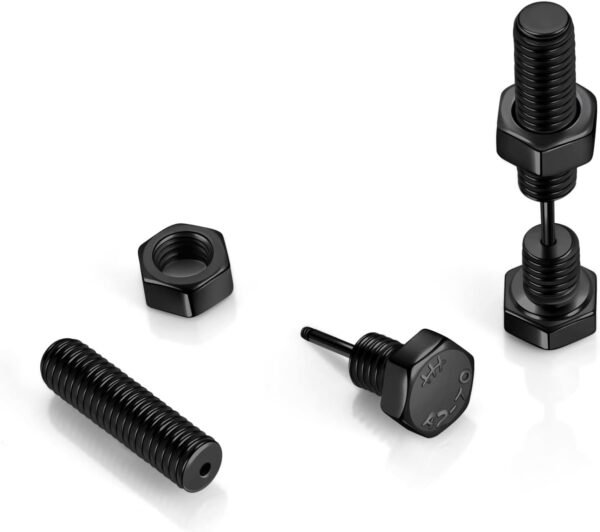 Boucles d'oreilles homme JOVIVI acier inoxydable noir punk-6