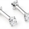 Barbell piercing acier inoxydable zircons Jovivi cartilage