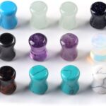 Jovivi écarteurs oreilles pierres naturelles mixte métal-0