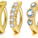 Piercing nombril Jovivi acier zirconium doré femme