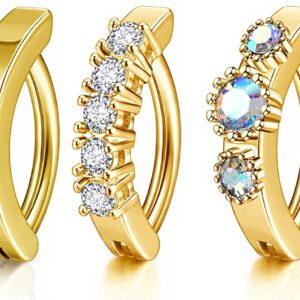 Piercing nombril Jovivi acier zirconium doré femme