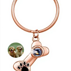 Porte clé photo projection personnalisé Jovivi acier