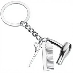 Porte-clés Jovivi 3-en-1 peigne sèche-cheveux ciseaux