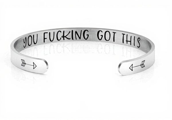 Jovivi Bracelet Jonc Acier Inoxydable Gravure Amitié Femmes