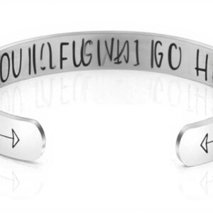 Jovivi Bracelet Jonc Acier Inoxydable Gravure Amitié Femmes