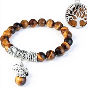 Bracelet et collier arbre de vie mookaitedecor pierre