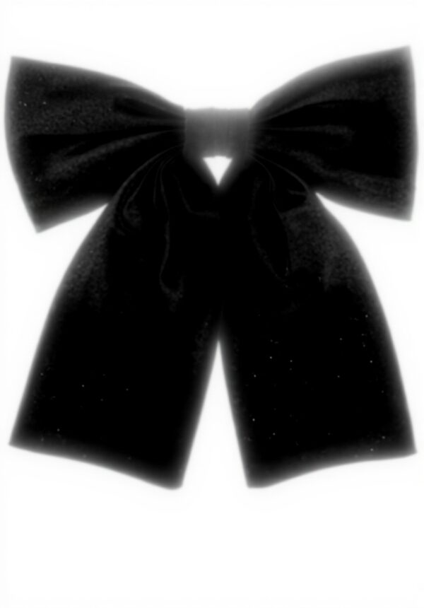 Nœud à cheveux satin femme accessoire mariage cosplay noir