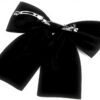 Nœud à cheveux satin femme accessoire mariage cosplay noir