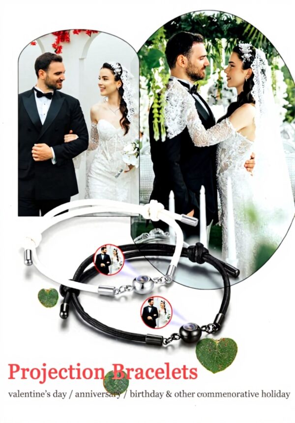 Bracelet photo personnalisé JOVIVI corde tressé réglable