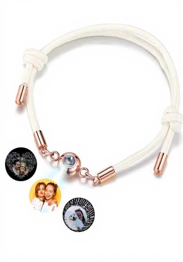 Bracelet photo personnalisé JOVIVI corde tressé réglable