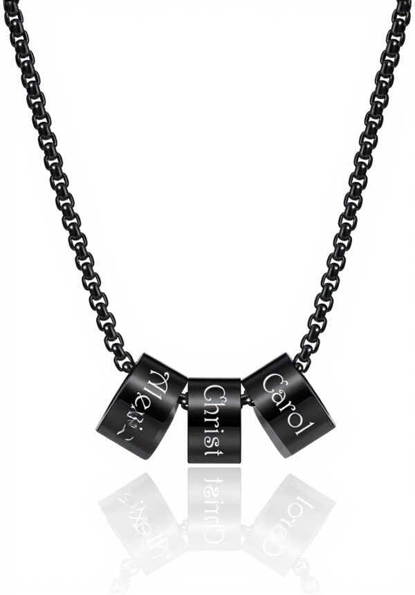 Jovivi Collier Personnalisé Gravure Acier Inoxydable Cadeau