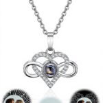 Collier photo projection personnalisé Jovivi pendentif coeur