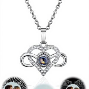 Collier photo projection personnalisé Jovivi pendentif coeur