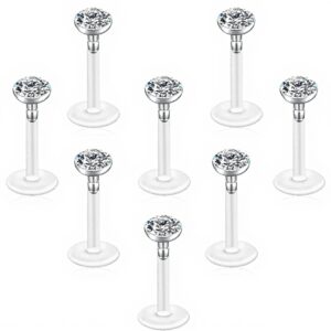 Boucles doreilles acrylique Jovivi Bioflex transparent 8mm