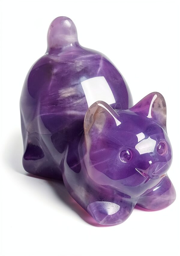 Jovivi bibelot chat améthyste décoration maison pierre
