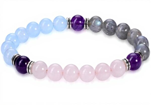 Bracelet Chakra Femme Jovivi Pierre Naturelle Perle Cristal